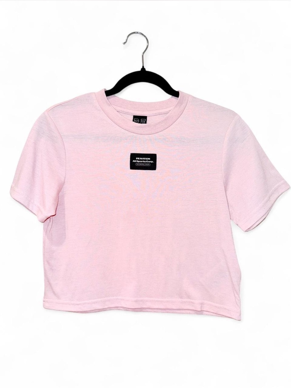 P.E Nation Pastel Pink Crewneck Crop Tee size M